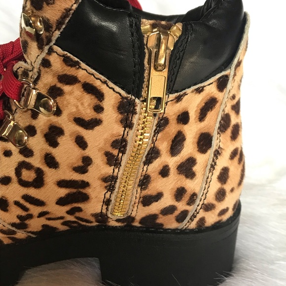 Aqua☀️Leopard print combat boots - Picture 5 of 11